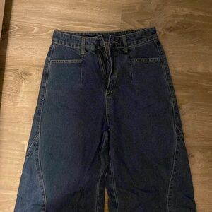 SHEIN dark blue wide leg jeans